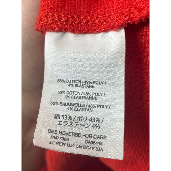 Madewell Skylark Cold Shoulder Red Top Shirt Smal Textured Stretch - Picture 4 of 6